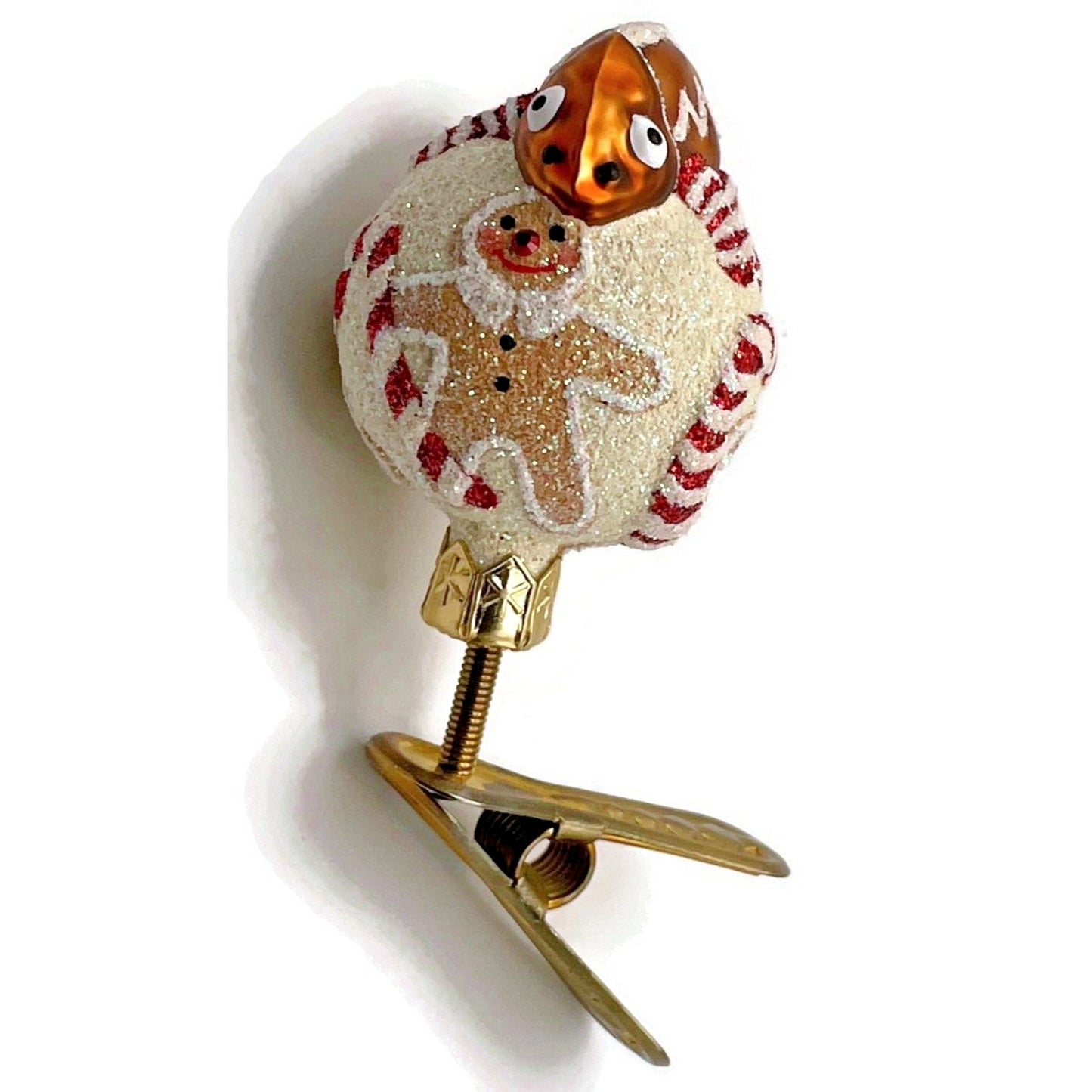 Patricia Breen Ultra Miniature Chameleon Gingerbread Clip On Christmas Ornament