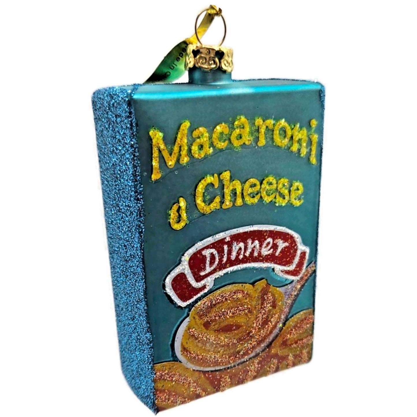 Macaroni And Cheese Box Ornament Food Noodles Glass Christmas Tree Decoration