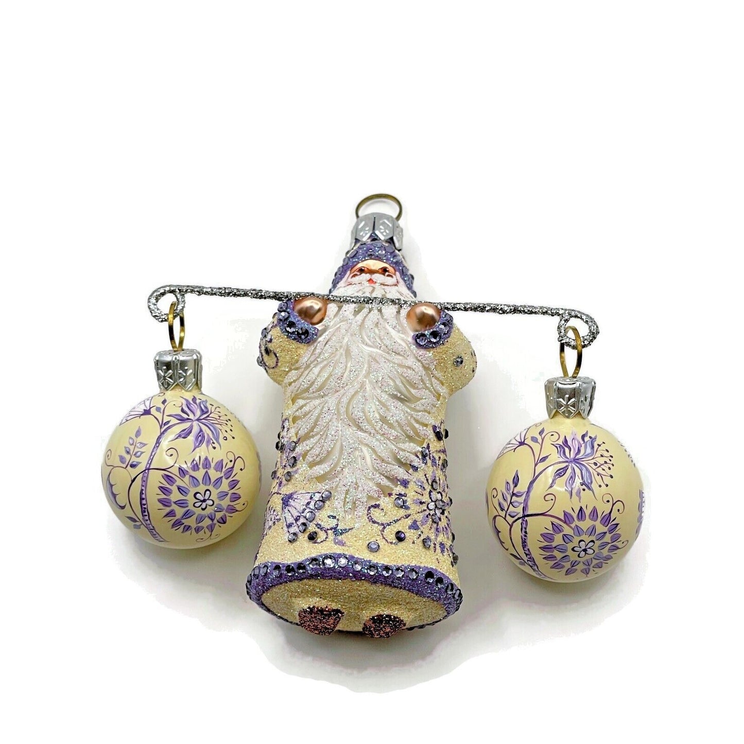 Patricia Breen Balance Chinoiserie Violet Santa Claus Spring Christmas Ornament