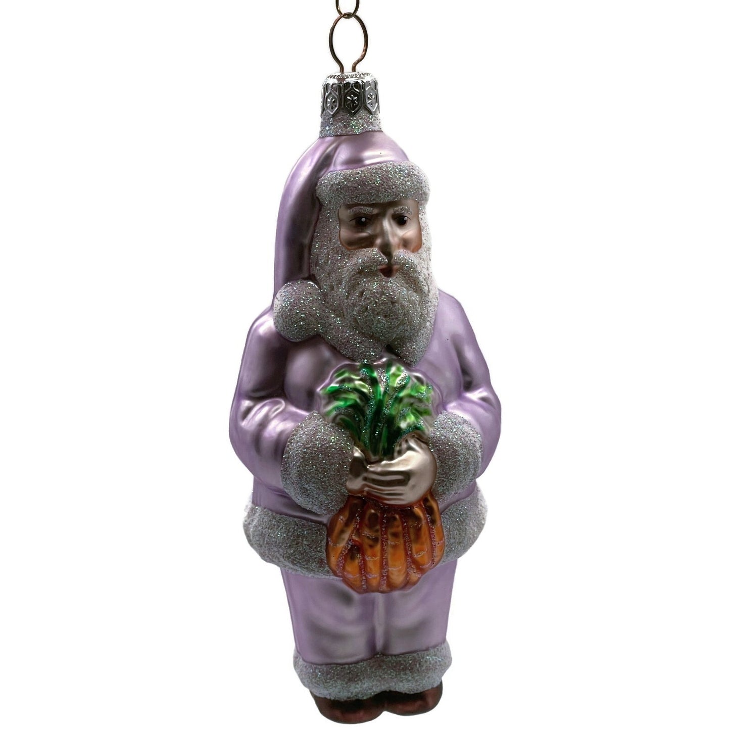 Patricia Breen A Snack for Rudolph Lavender Signed Carrots Christmas Ornament