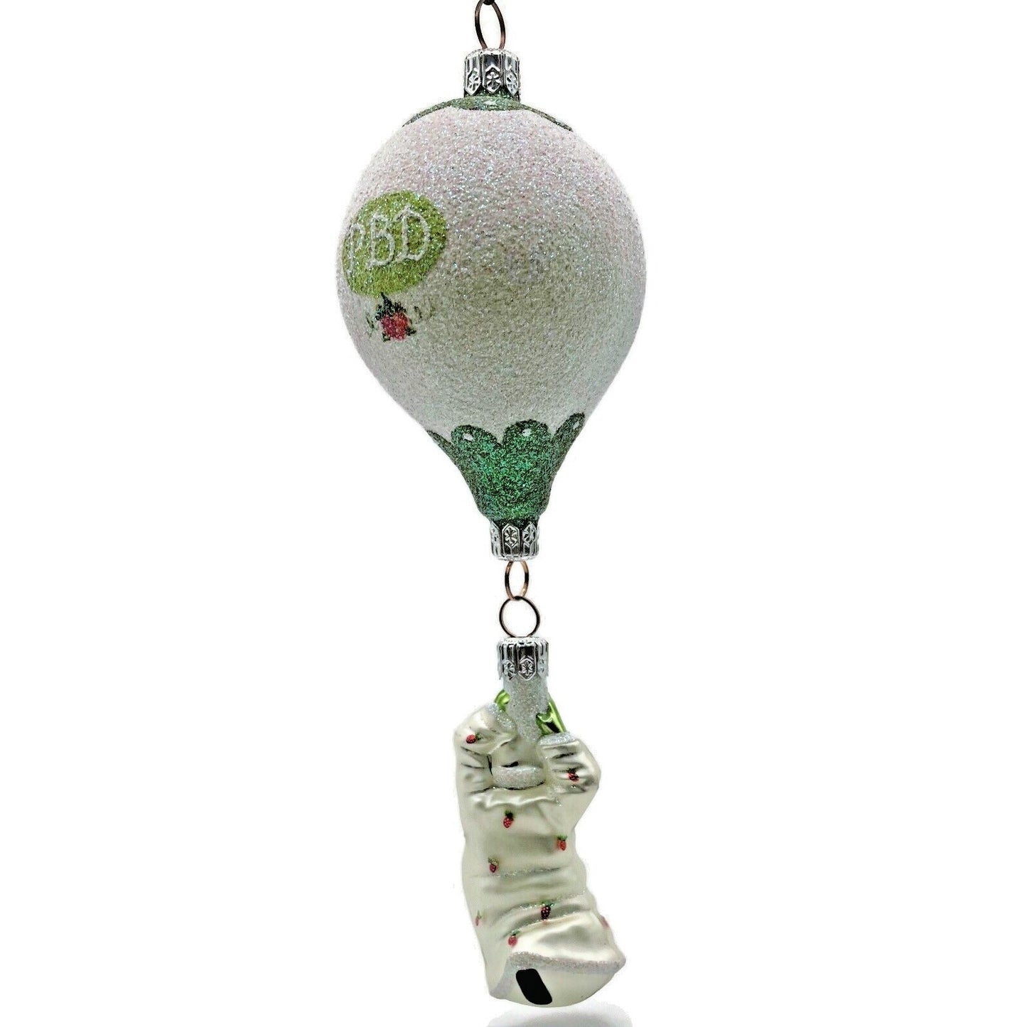 Patricia Breen Into the Blue Santa Claus Strawberry Fruit Christmas Ornament