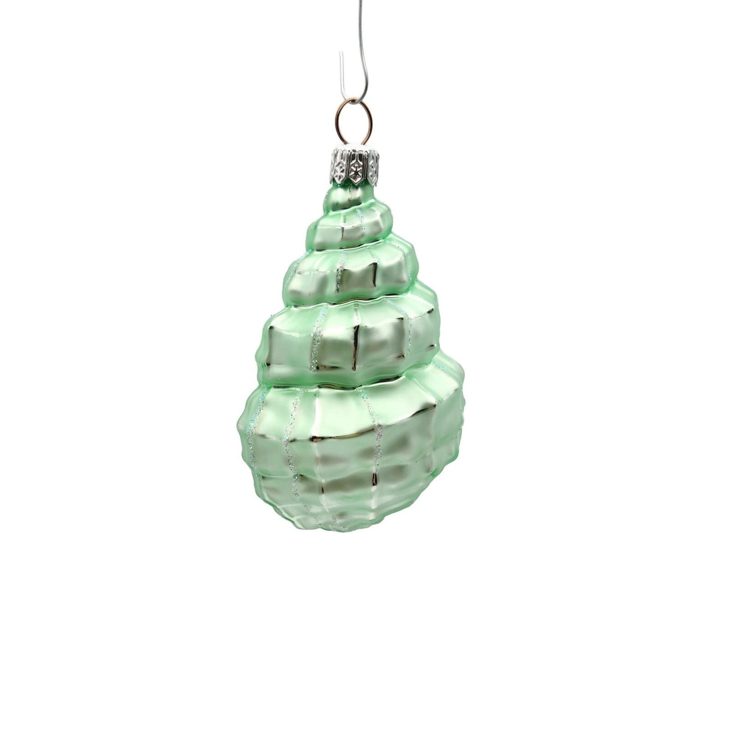 Patricia Breen Erics Shell Green Summer Aquatic Nautical Ocean Holiday Ornament