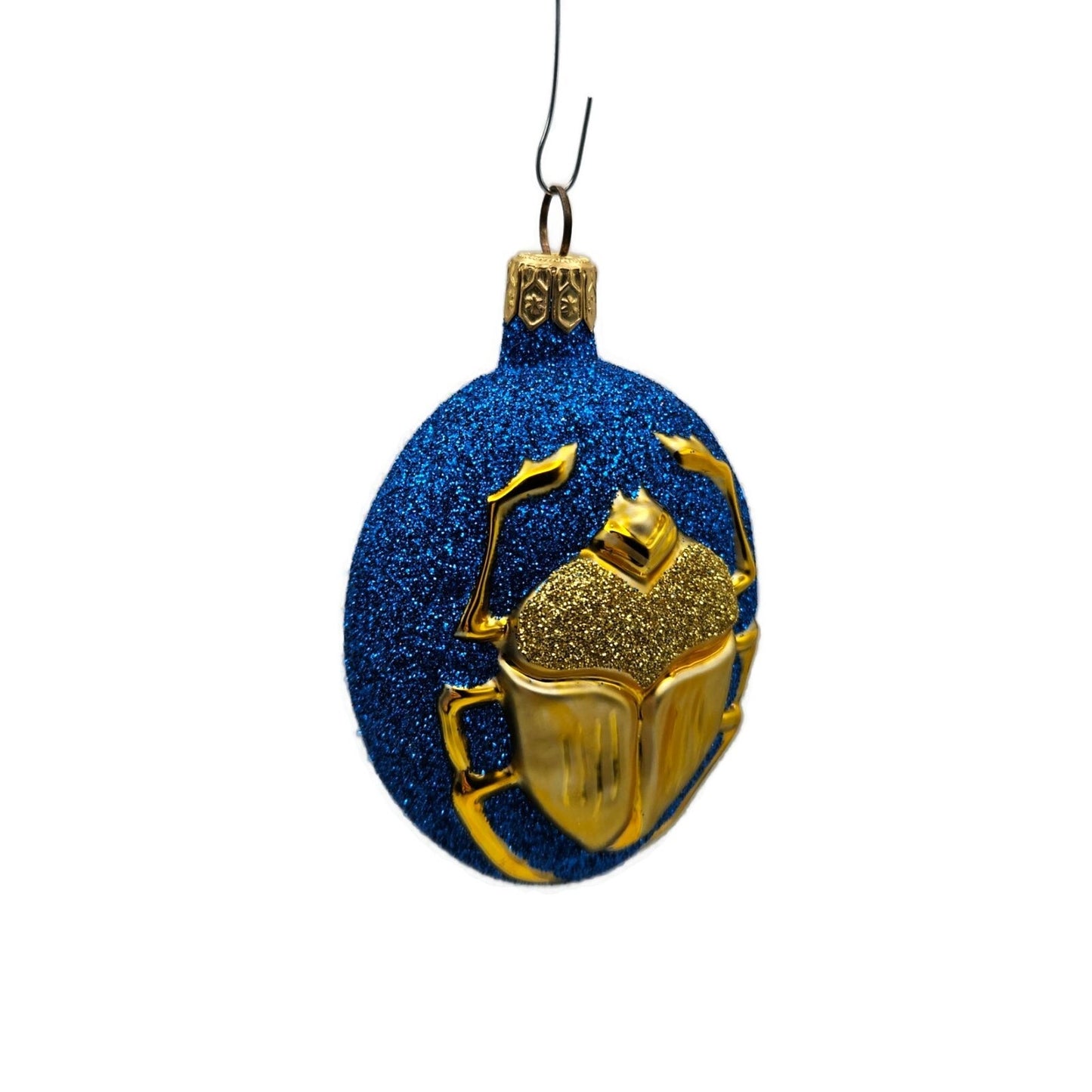 Patricia Breen Cleopatras Scarab Blue Gold Insect Christmas Tree Decor Ornament
