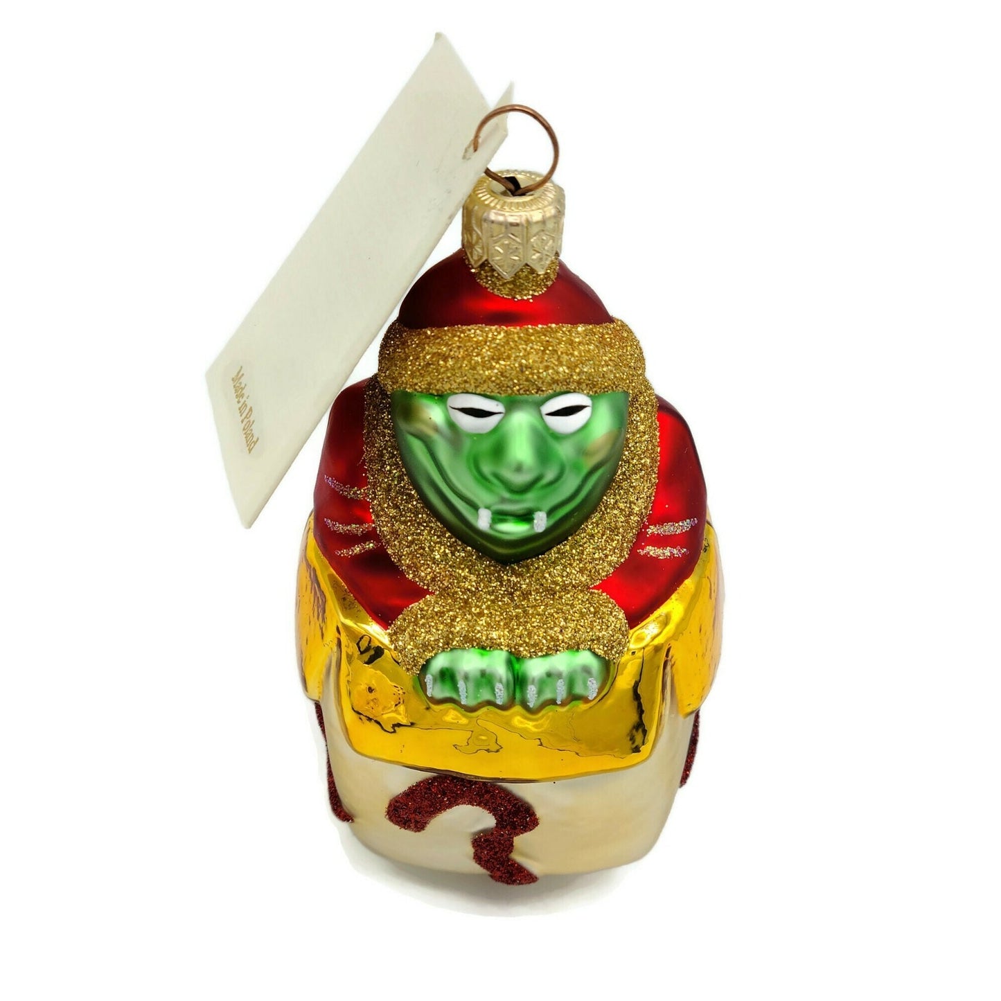Patricia Breen Mmmonster Present Red Gold Ornament Halloween Monster 9920