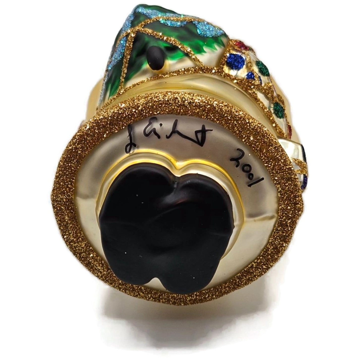 Patricia Breen Portobello Road Santa Claus Gold Presents Christmas Tree Ornament