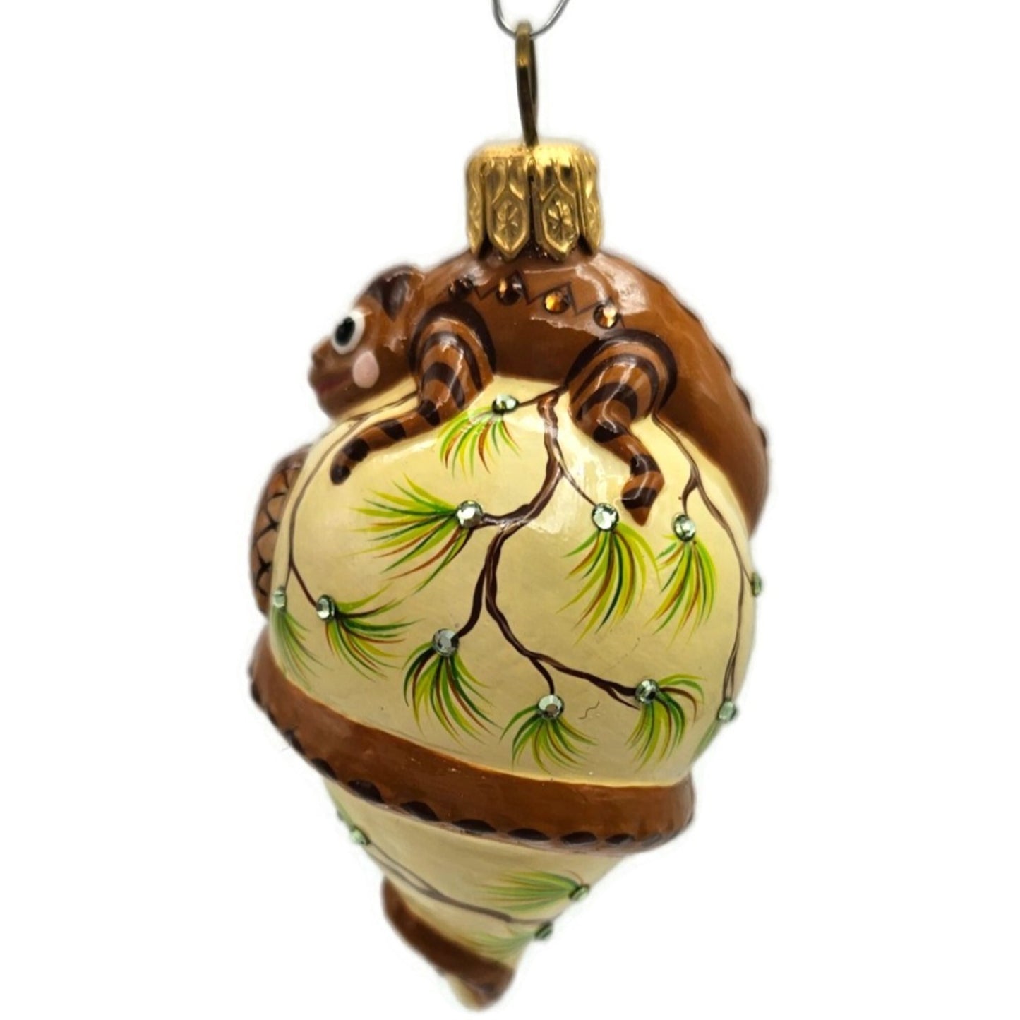 Patricia Breen Topping Chameleon Pine Fall Pine Cones Christmas Tree Ornament