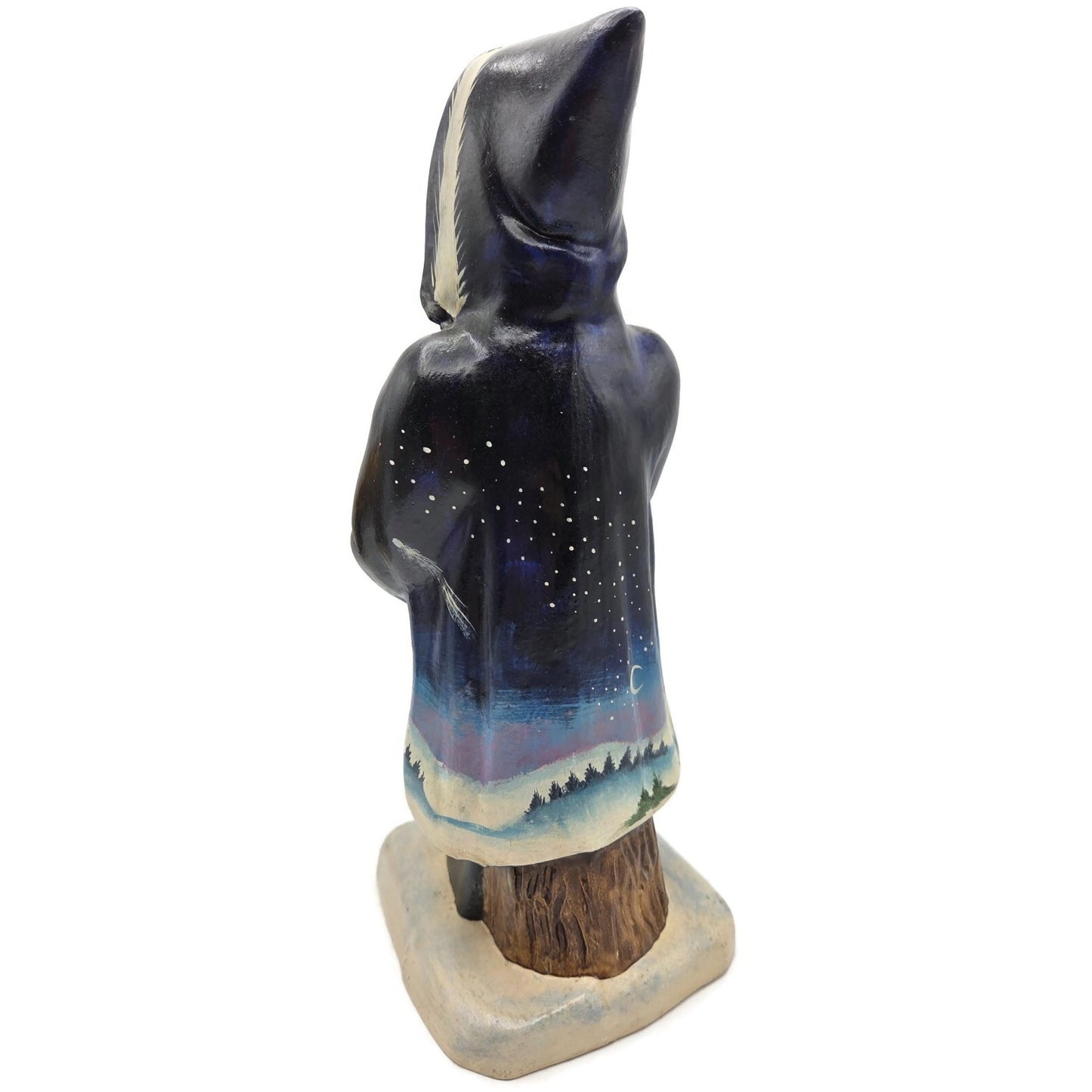 Vaillancourt Blue Father Christmas Banquet Ice Cream Mould Chalkware Figurine