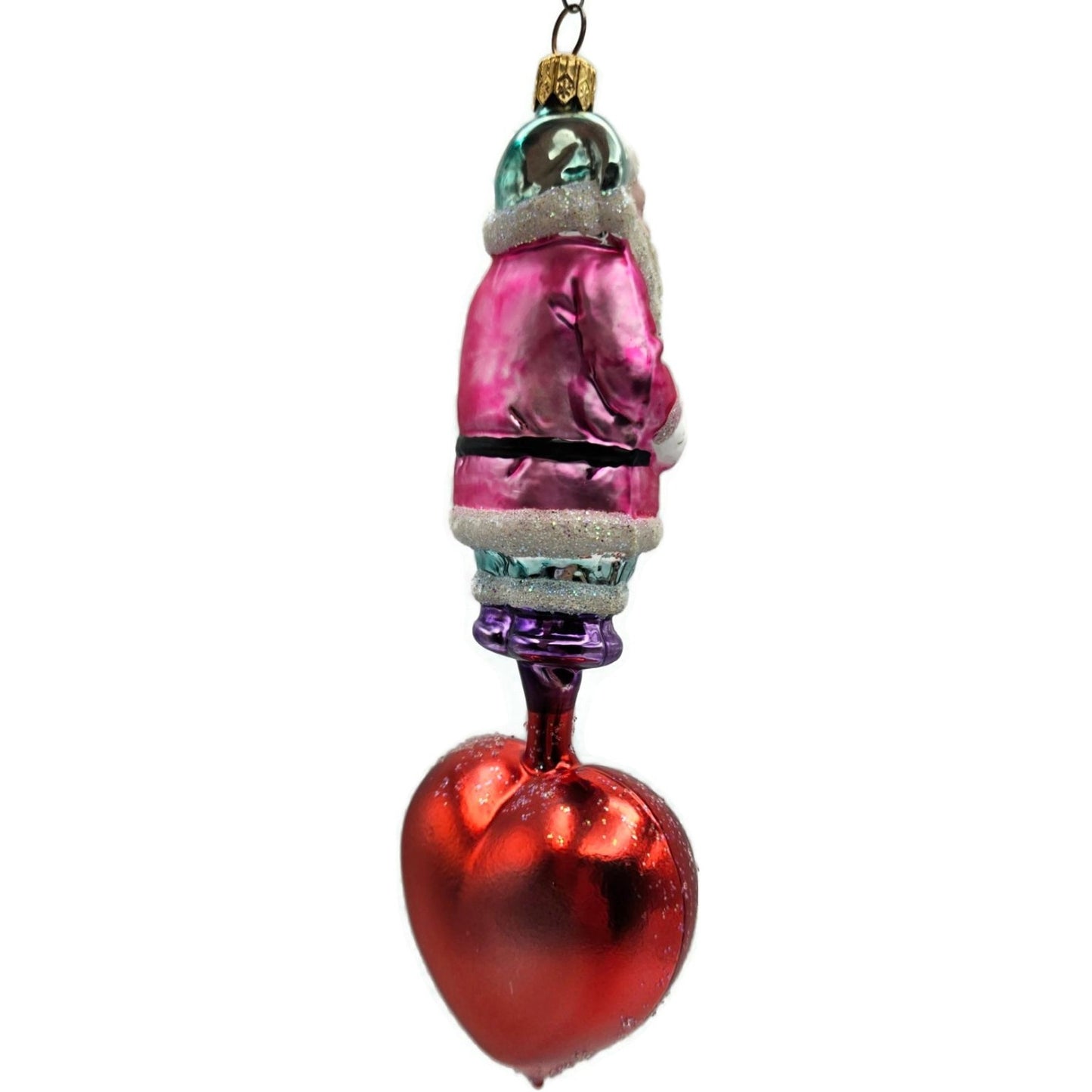 Christopher Radko Heartfelt Santa Claus Red Heart Valentines Christmas Ornament