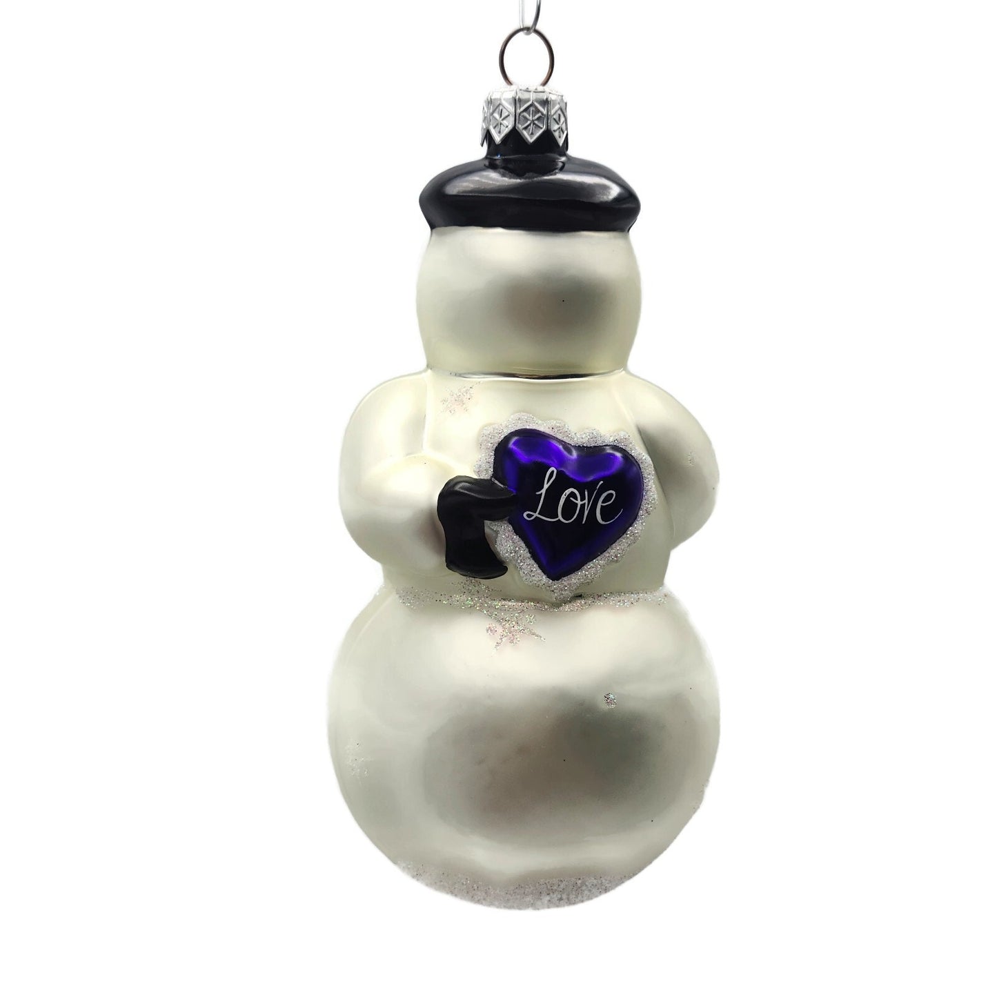 Patricia Breen My Heart Belongs to You Purple Heart Snowflake Christmas Ornament