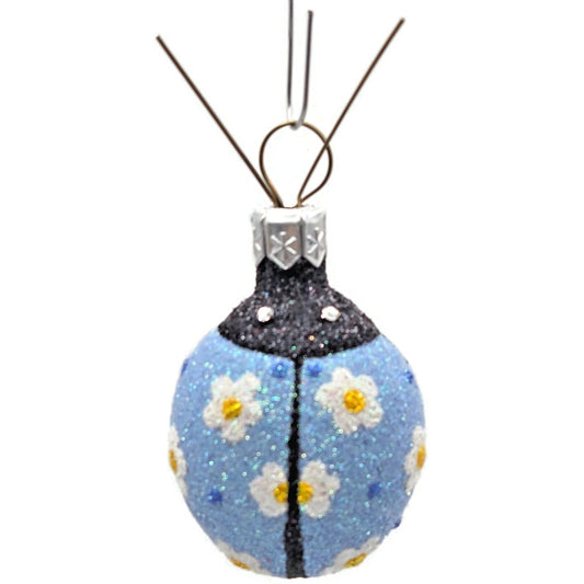 Patricia Breen Ladybug Ladybug Blue Daisy Closed Wing Spring Christmas Ornament