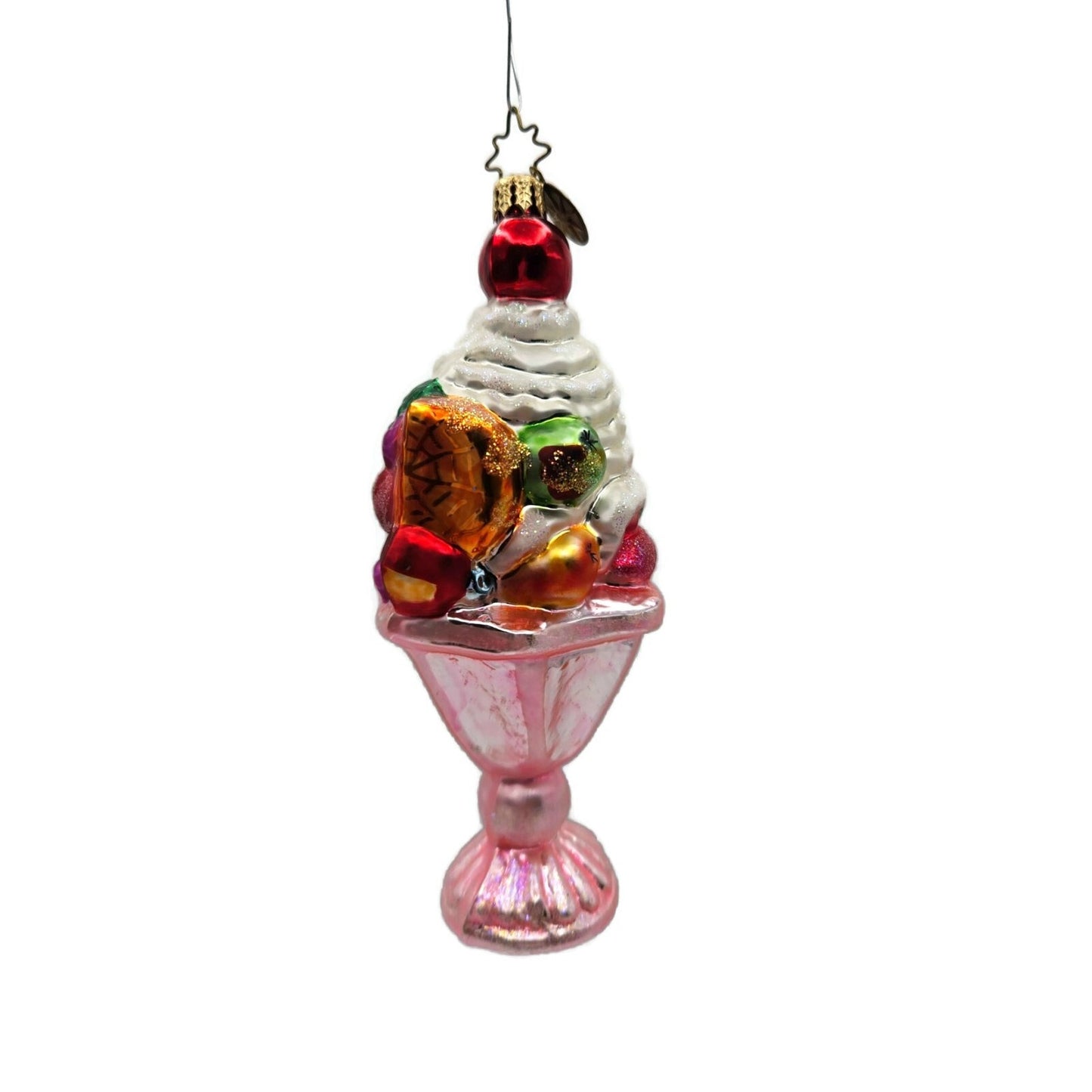 Christopher Radko Tutti Frutti Ice Cream Cone Christmas Tree Ornament 01-0383-0