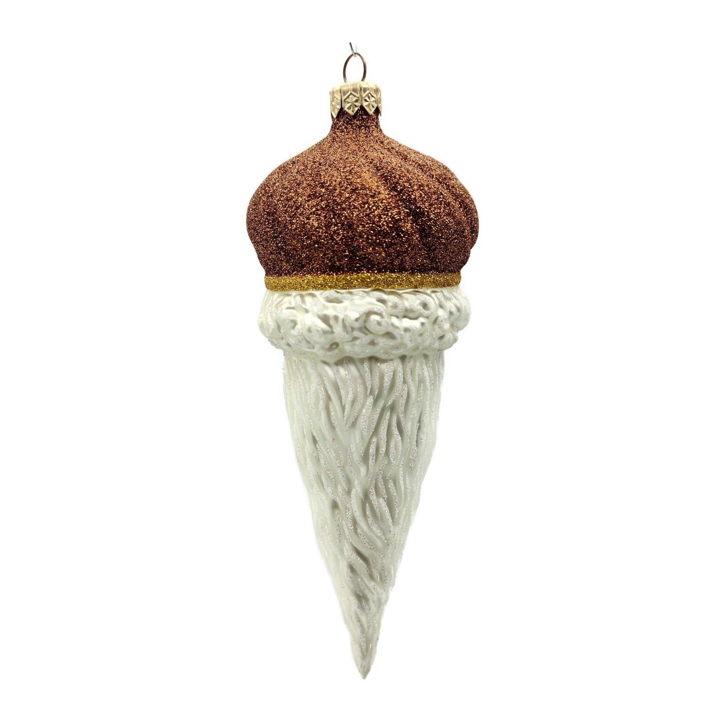 Patricia Breen Minsk Santa Claus Copper Glitter Christmas Holiday Tree Ornament