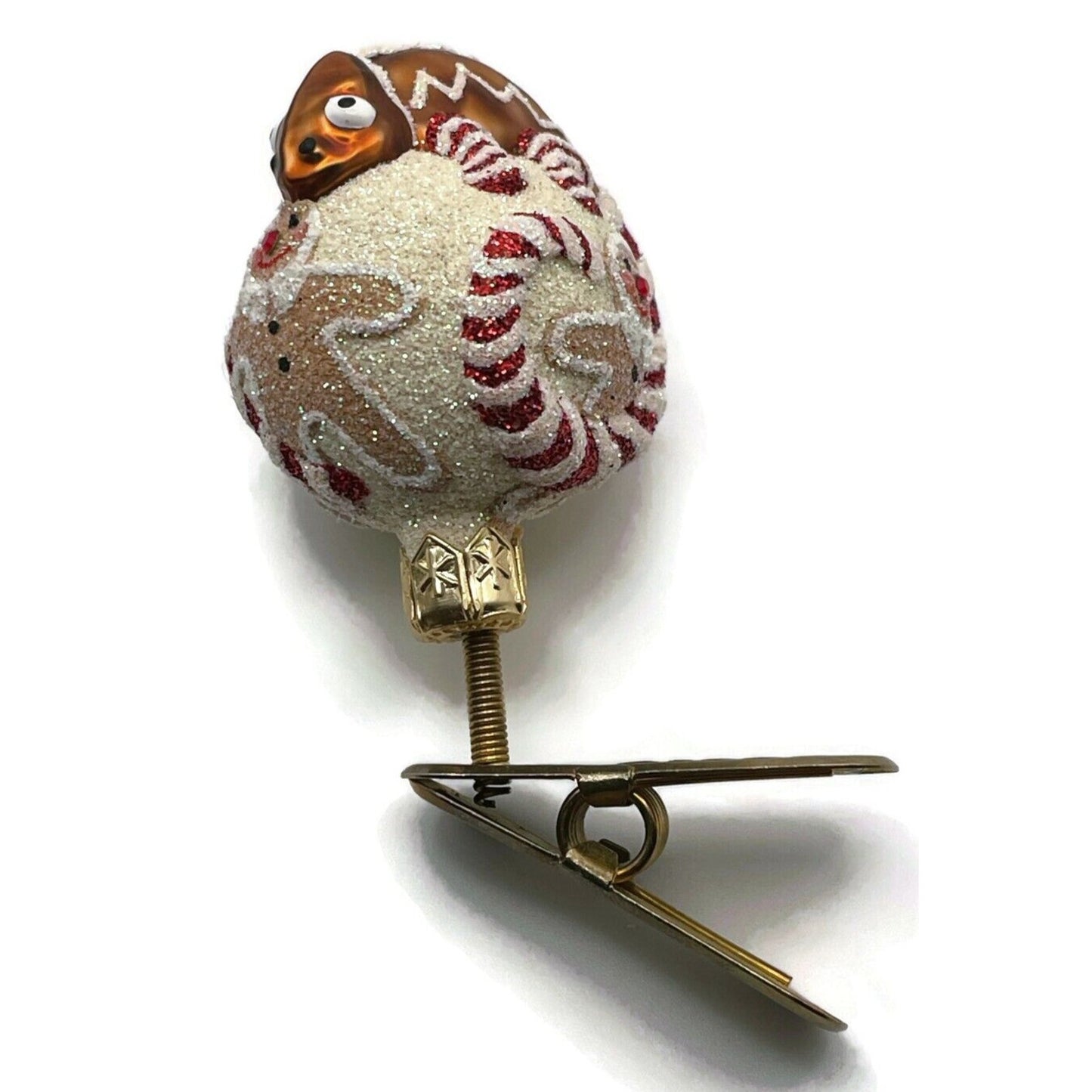 Patricia Breen Ultra Miniature Chameleon Gingerbread Clip On Christmas Ornament