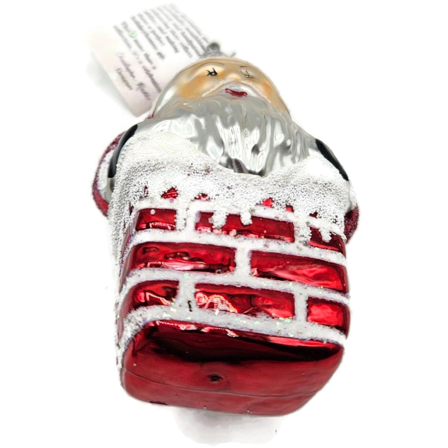 Christopher Radko Santa Claus Down The Chimney Red Christmas Ornament 94-176-0