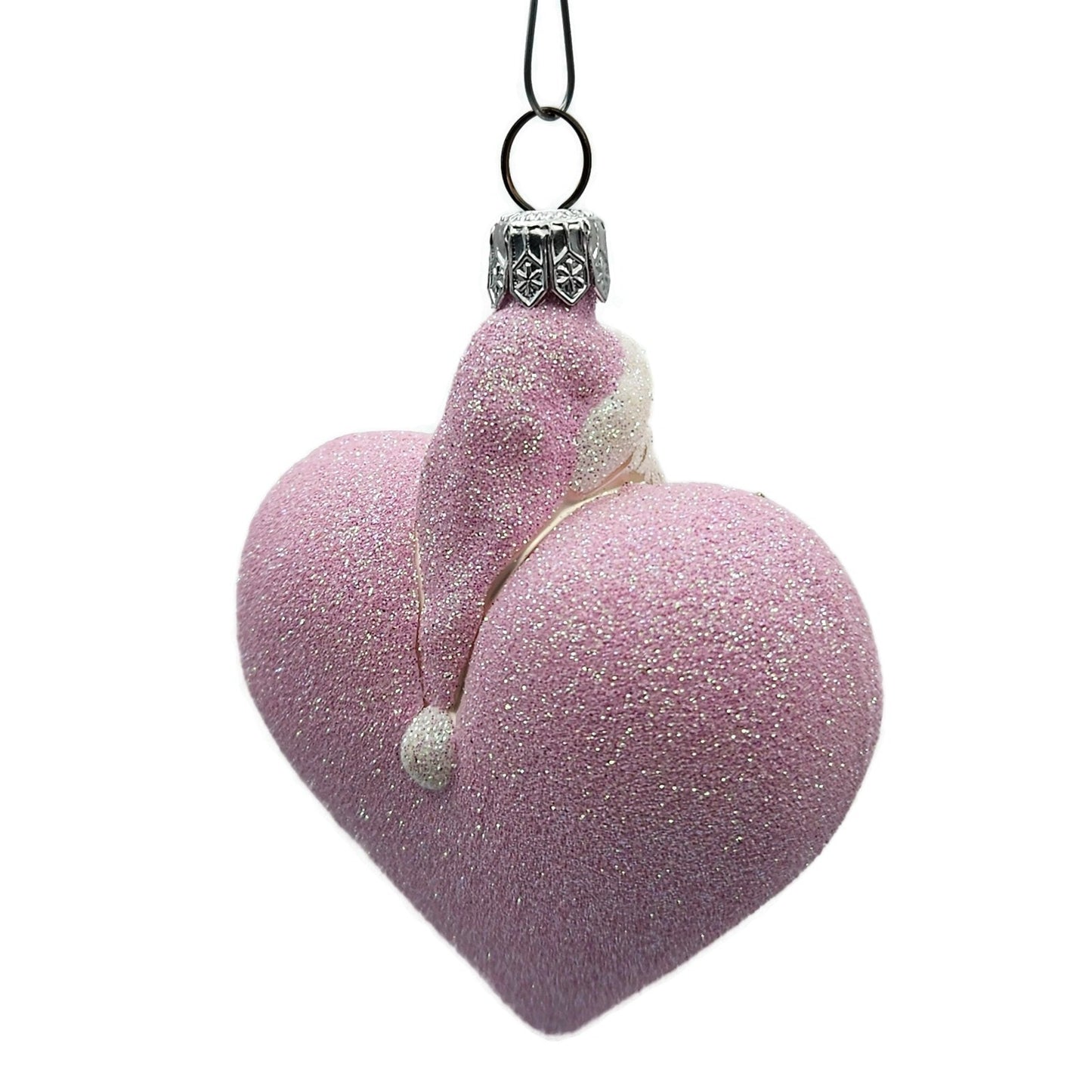 Patricia Breen Santa du Coeur Pink Heart Valentines Christmas Tree Ornament