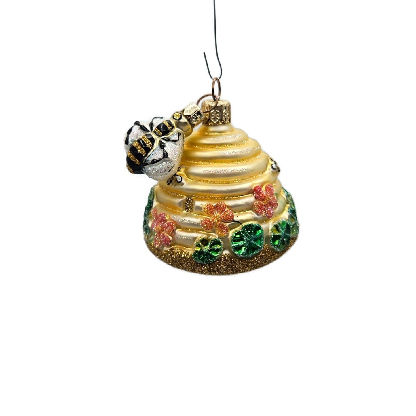 Patricia Breen Nasturtium Beeskep Flower Bee Gold Spring Christmas Tree Ornament
