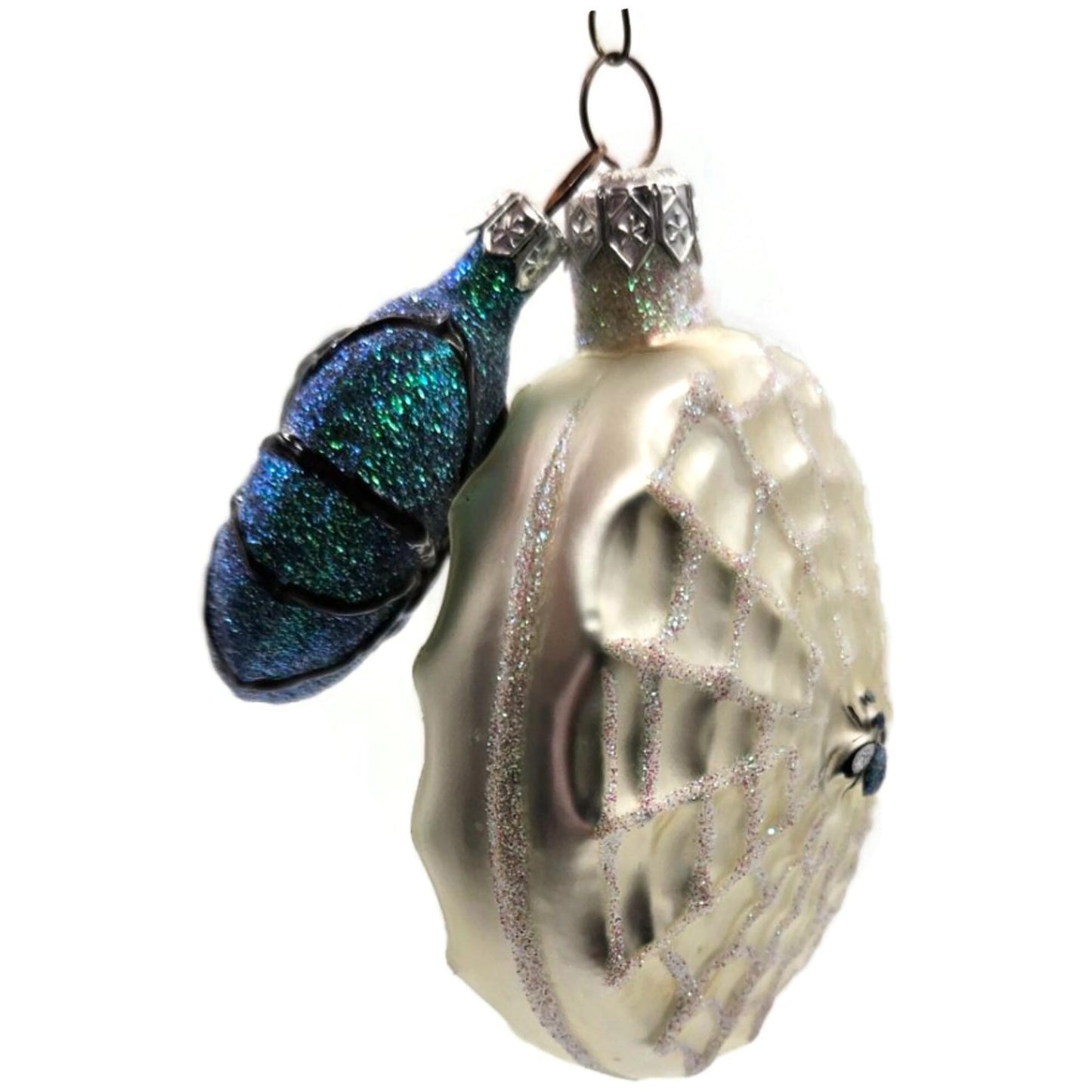 Patricia Breen Victorian Spider Web Pearl Black Halloween Christmas Ornament