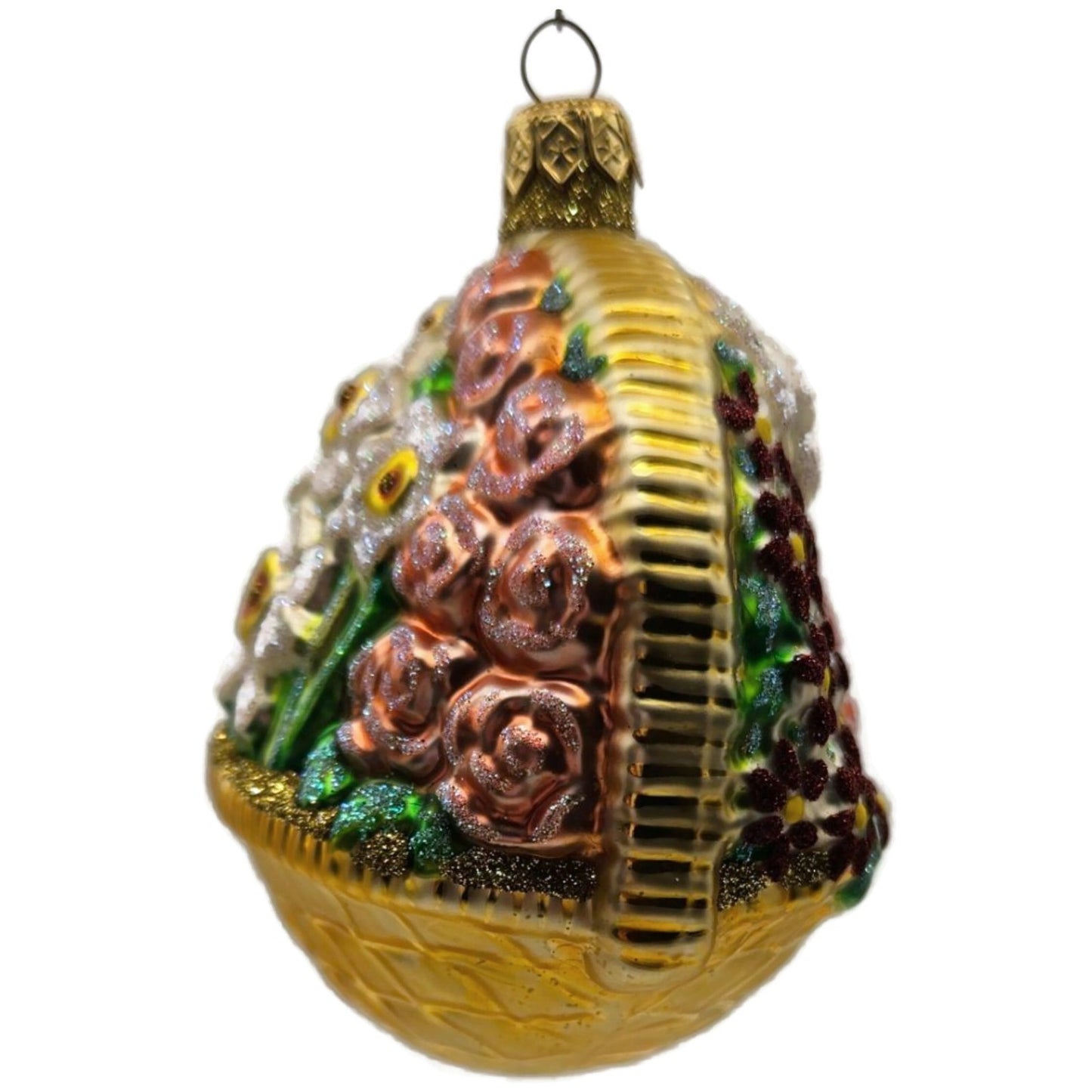 Patricia Breen Flowers For My Love Purple Tulip Basket Spring Christmas Ornament