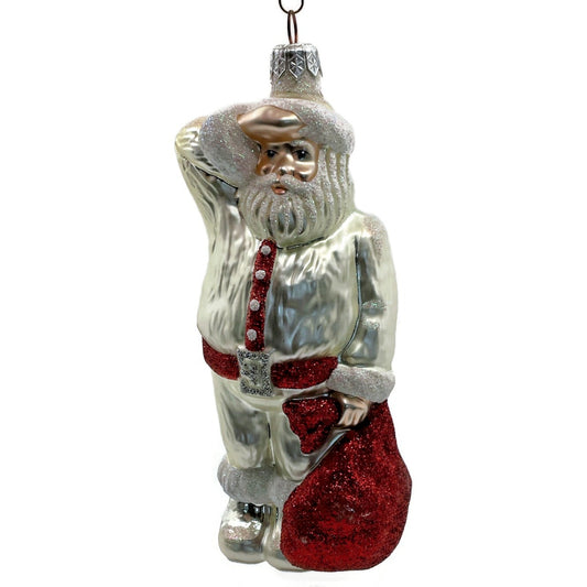 Patricia Breen A Santa for Thomas Pearl Red Bag Christmas Tree Ornament