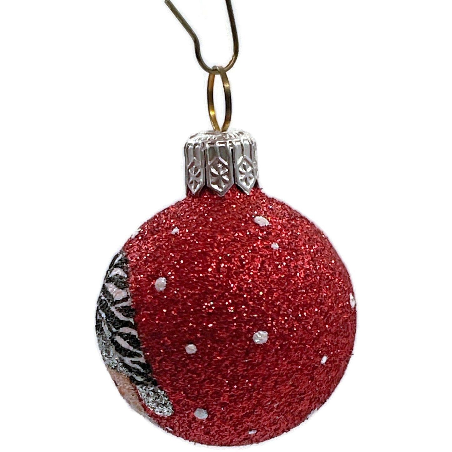 Patricia Breen Studio Gift Ball Santa Claus Zebra Hat Christmas Tree Ornament
