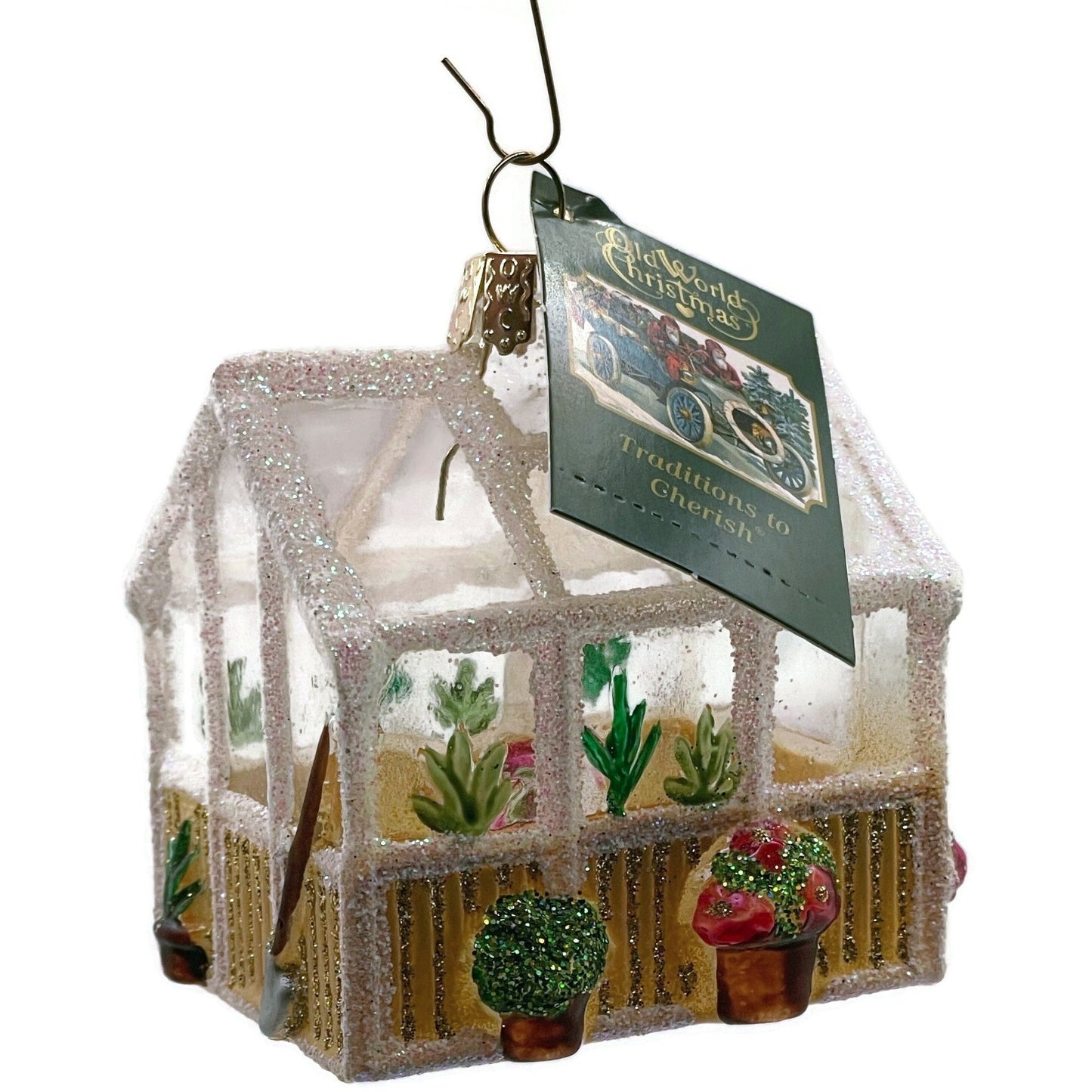 OWC Greenhouse Ornament Garden Spring Blown Glass Old World Christmas Tree Decor