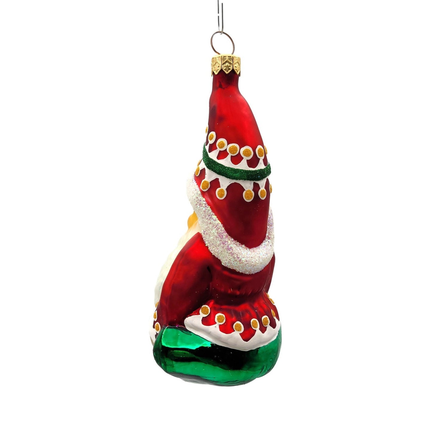 Christopher Radko Elfin Magic Red Blown Glass Christmas Holiday Tree Ornament