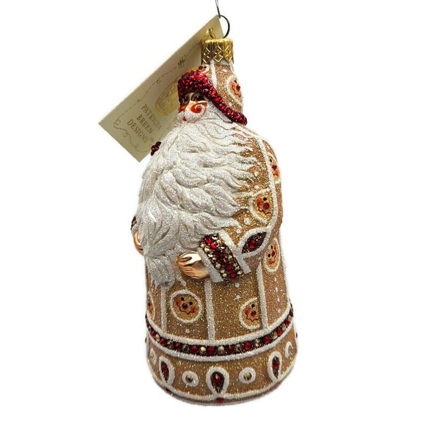 Patricia Breen Sublime Santa Gingerbread Face Christmas Holiday Tree Ornament