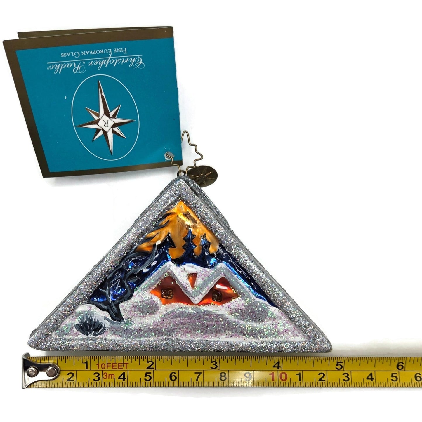 Christopher Radko Holiday Corners Winter Poinsettia Christmas Ornament 1013364