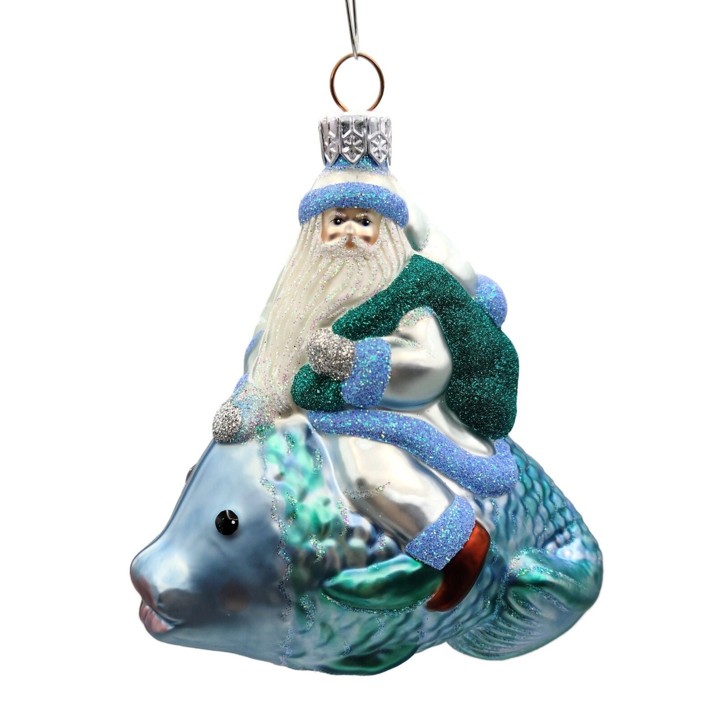 Patricia Breen Santa De La Mer Fine Glitter Bag Summer Nautical Tree Ornament