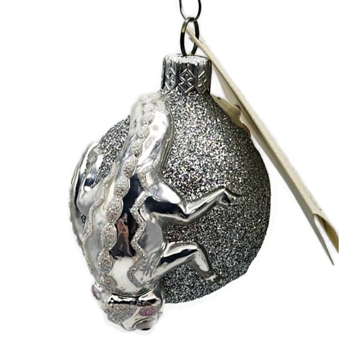 Patricia Breen Once Again for James Silver Chameleon Christmas Tree Ornament