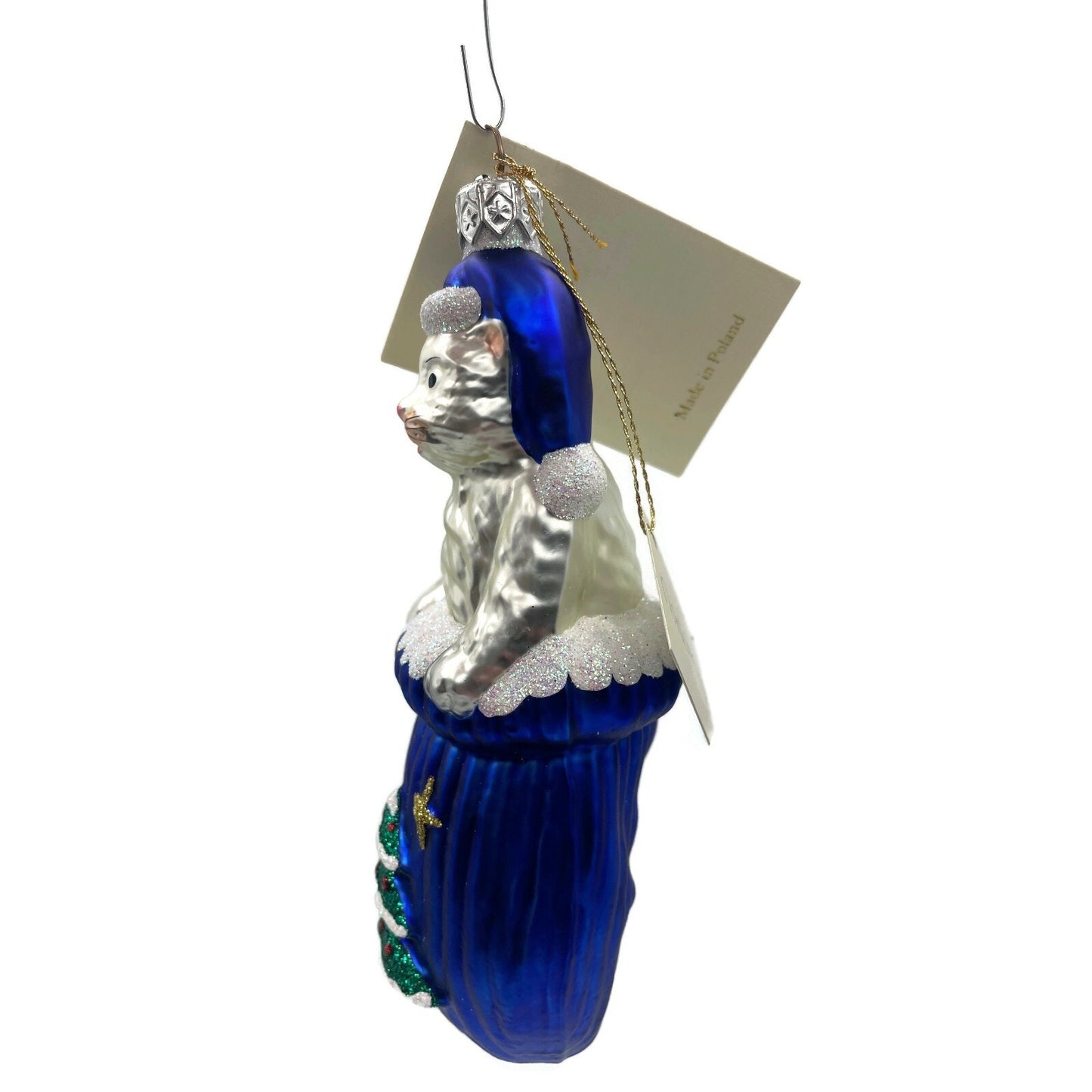 Patricia Breen Kitten in a Mitten Blue Cat Pet Christmas Holiday Tree Ornament