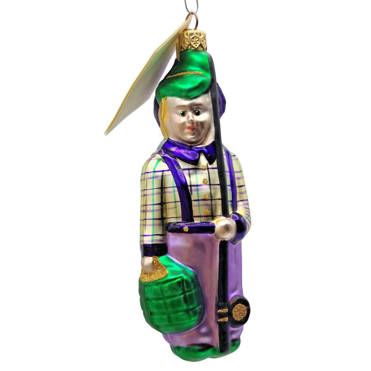 Patricia Breen Fisherboy and Fish Purple Summer Nautical Christmas Tree Ornament