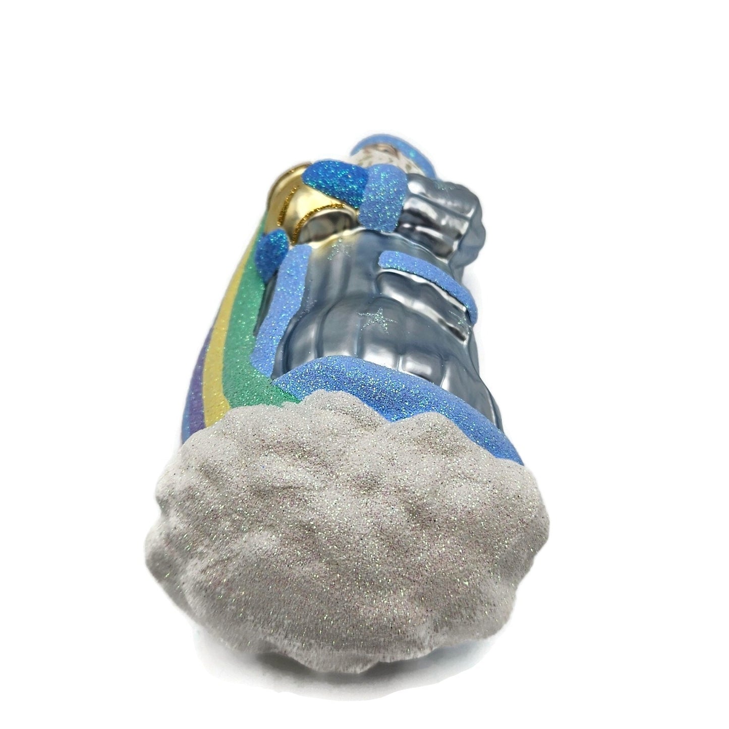 Patricia Breen Rainbow Santa Claus Pastel Stars Spring Christmas Tree Ornament