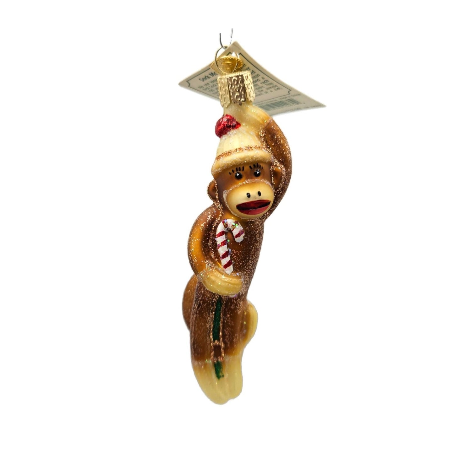 Sock Monkey Old World Christmas Good Luck Charm Holiday Tree OWC Ornament