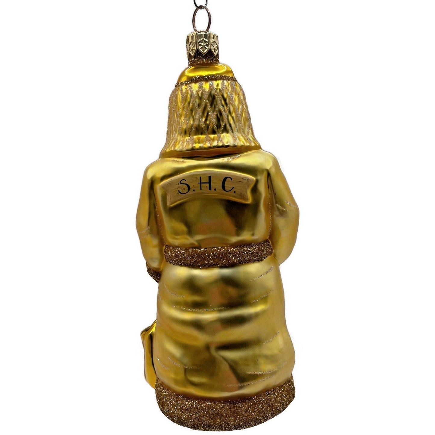 Patricia Breen Beeskeeping Santa Yellow Gold Spring Christmas Tree Ornament
