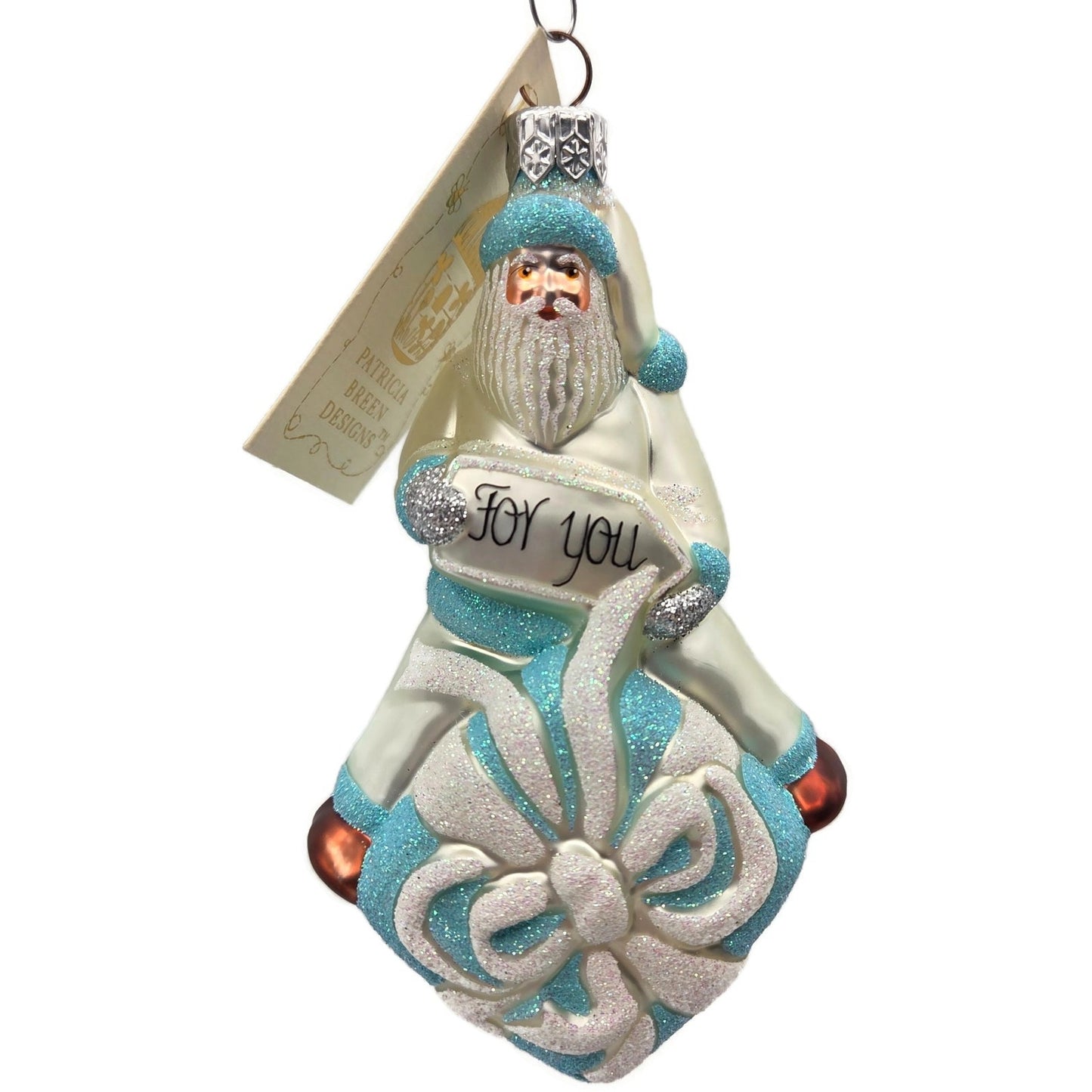 Patricia Breen For You Henry Blue Santa Claus Present Christmas Ornament