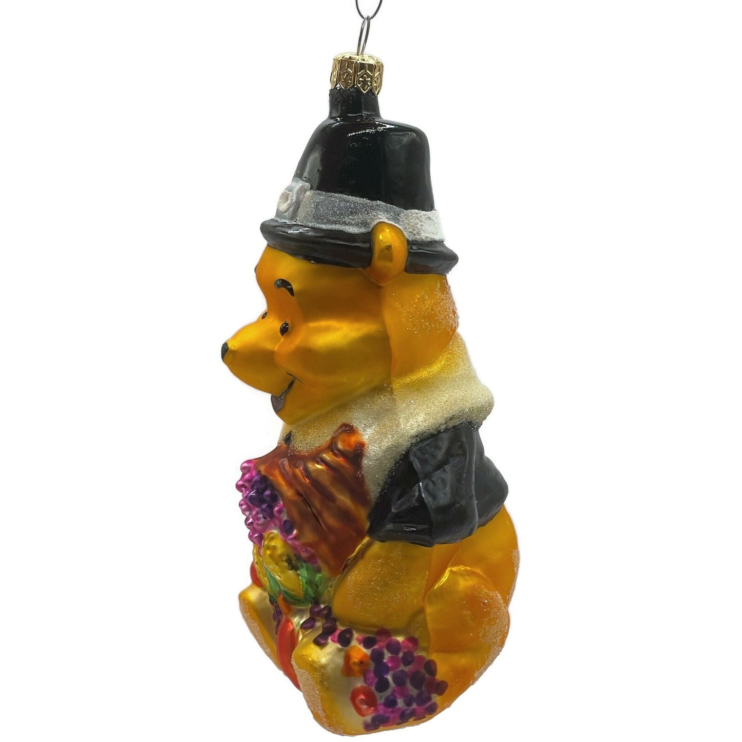 Christopher Radko Thanksgiving Pilgrim Winnie The Pooh Disney Christmas Ornament