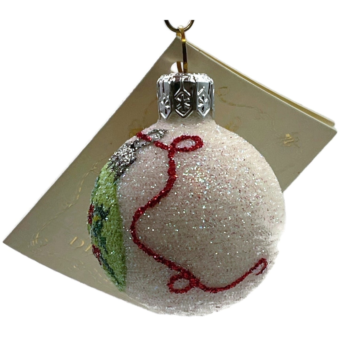 Patricia Breen Studio Gift Ball Holly Berry Pearl Christmas Tree Ornament