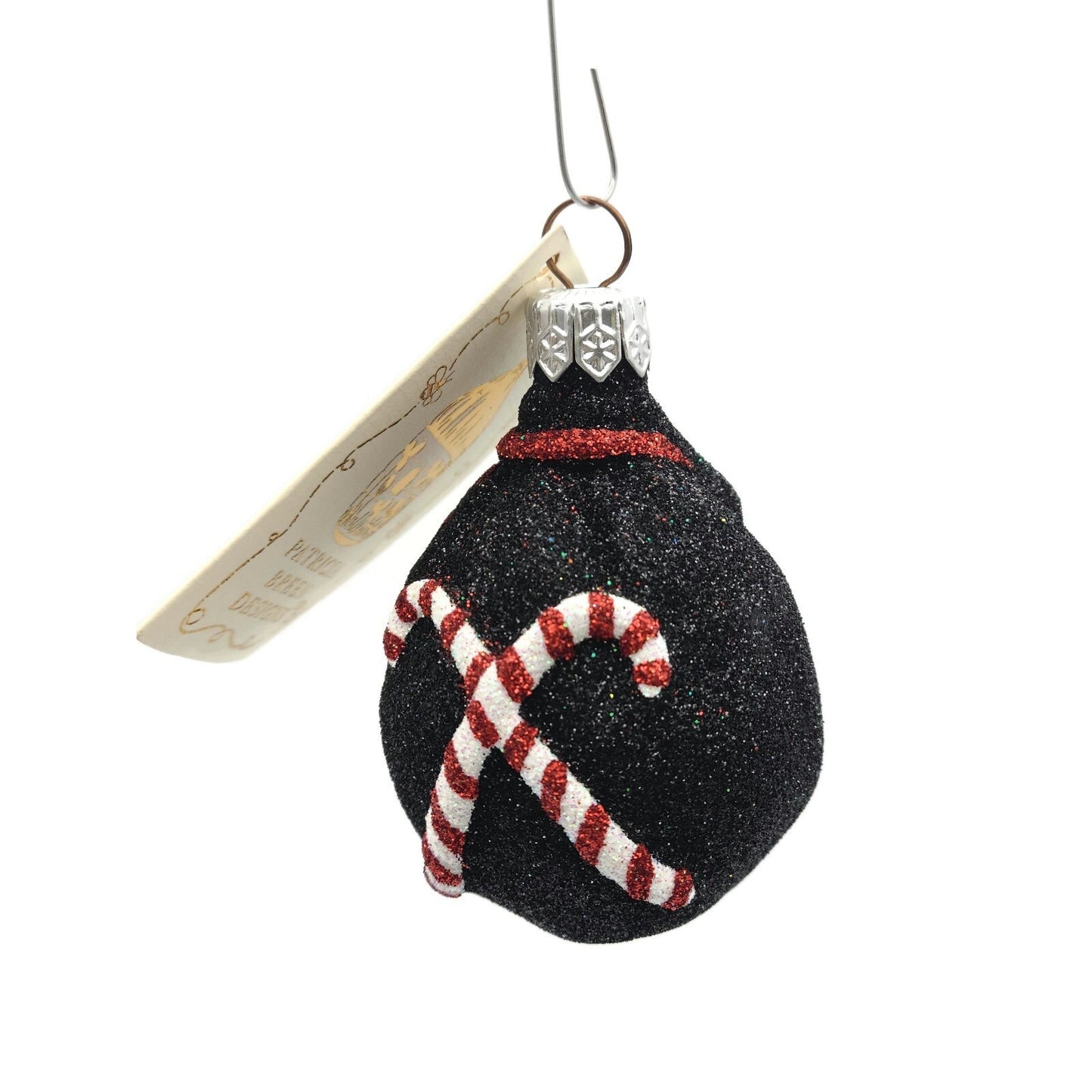 Patricia Breen Peppermint Sack Black Candy Canes Christmas Holiday Tree Ornament