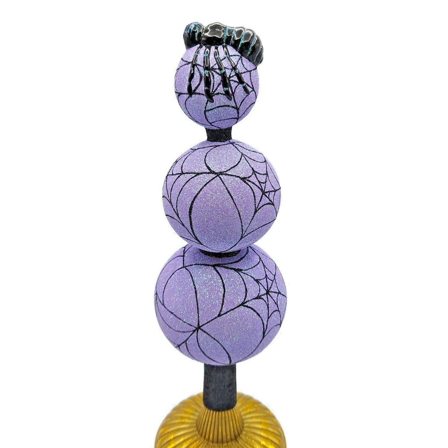 Patricia Breen Webmaster Purple Spider Web Finial Halloween Holiday Tree Topper