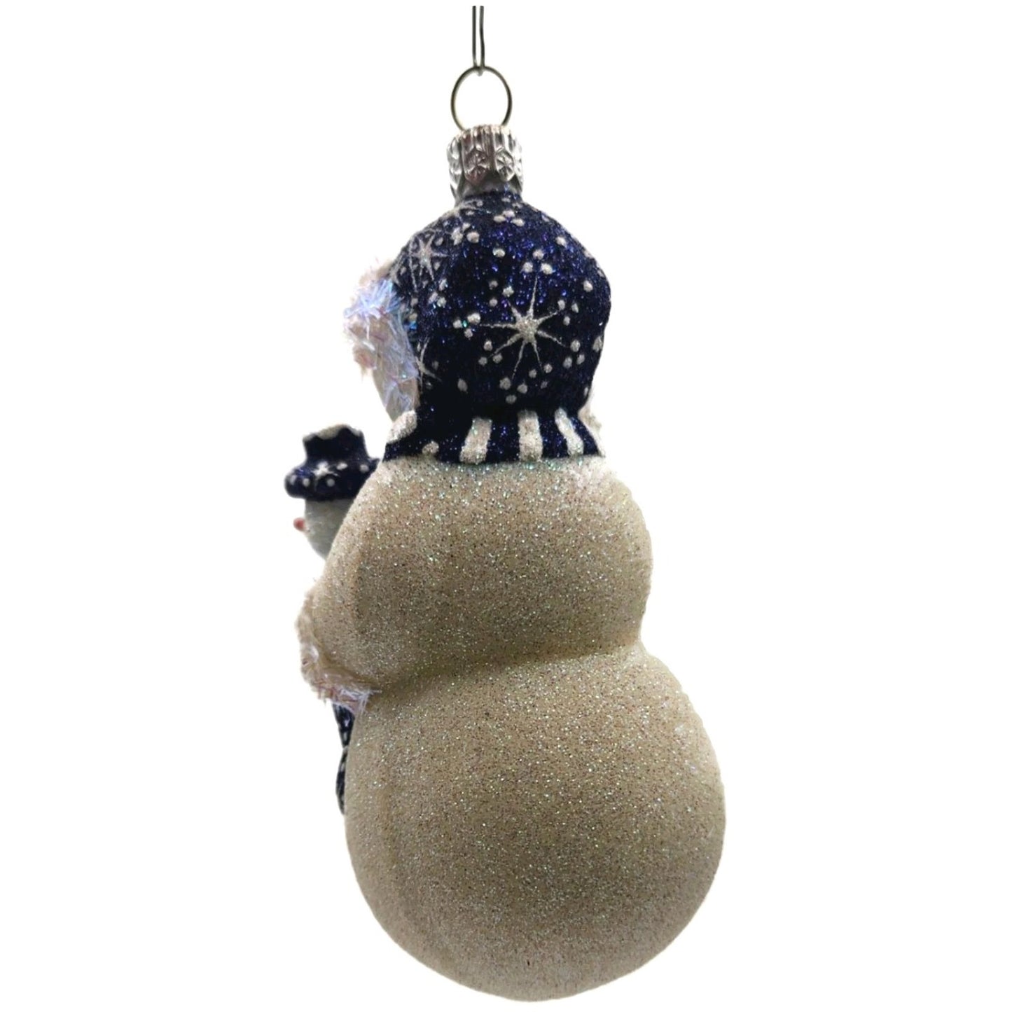 Patricia Breen Snowy Surprise Blue Snowman Striped Scarf Christmas Tree Ornament