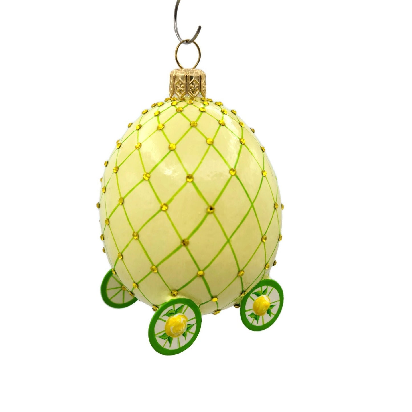 Patricia Breen Glorious Outing Yellow Green Egg Easter Spring Holiday Ornament