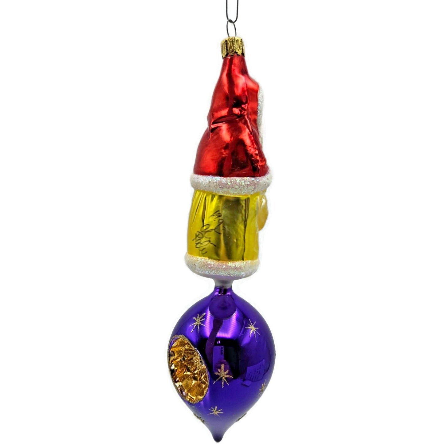 Christopher Radko Georgian Santa Claus Drop Reflector Christmas Ornament Signed