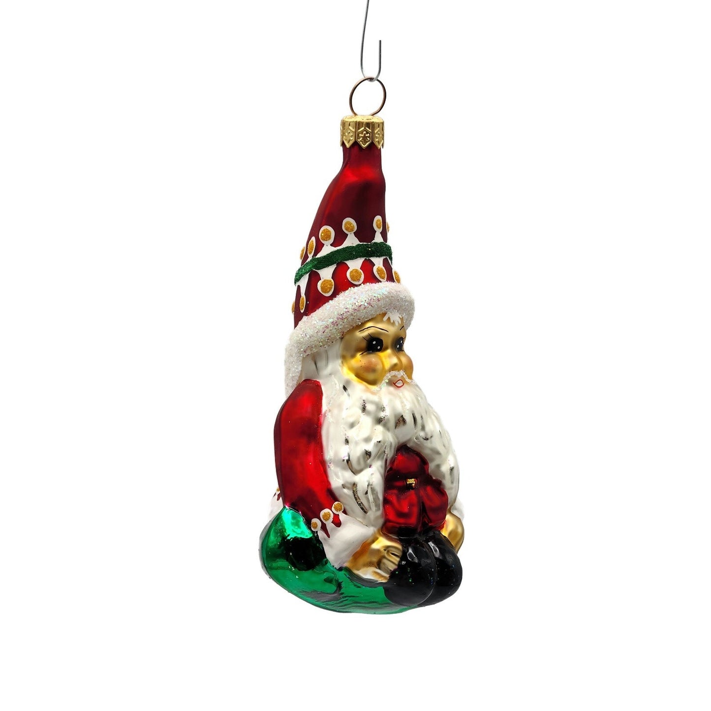 Christopher Radko Elfin Magic Red Blown Glass Christmas Holiday Tree Ornament
