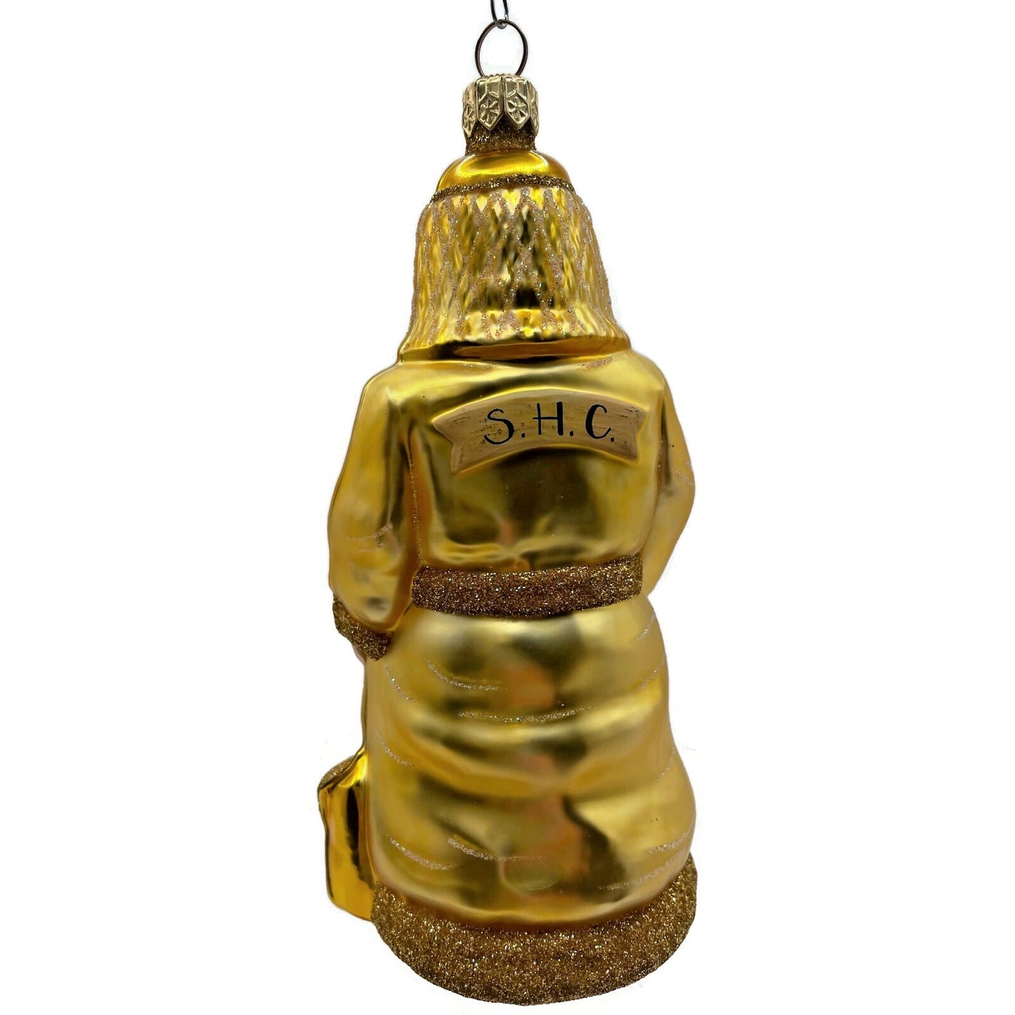 Patricia Breen Beeskeeping Santa Yellow Gold Spring Christmas Tree Ornament