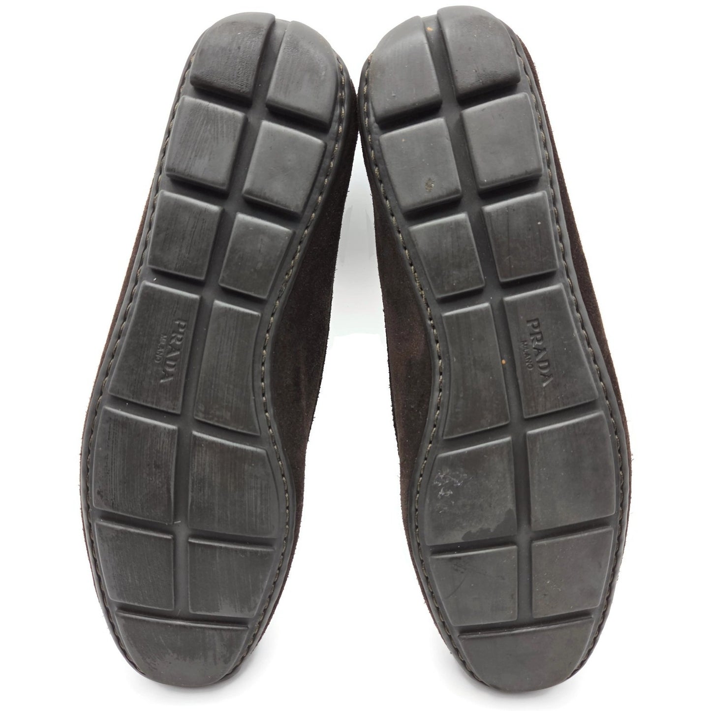 Prada Women’s Loafers Ebano Brown Suede Scamosciato Driving Shoes Itialian