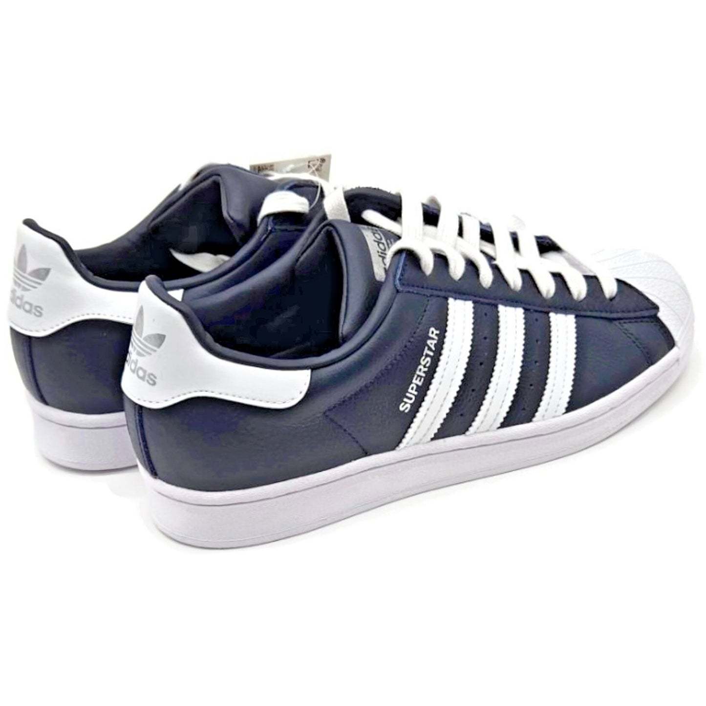 Adidas Superstar Navy Blue Stripe Leather Shoes Unisex Size 8 Shell Toe FY5864