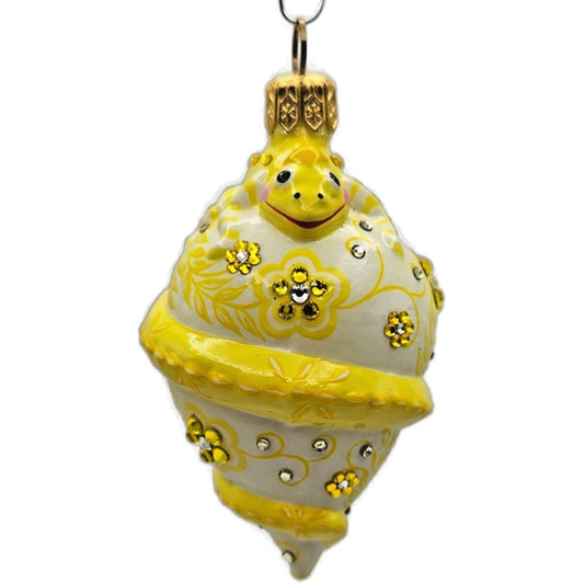 Patricia Breen Topping Chameleon Zalipie Citrine Spring Christmas Tree Ornament