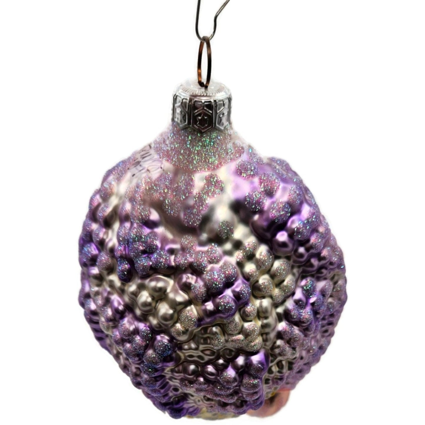 Patricia Breen Arcimbaldi Santa Purple White Flowers Spring Christmas Ornament