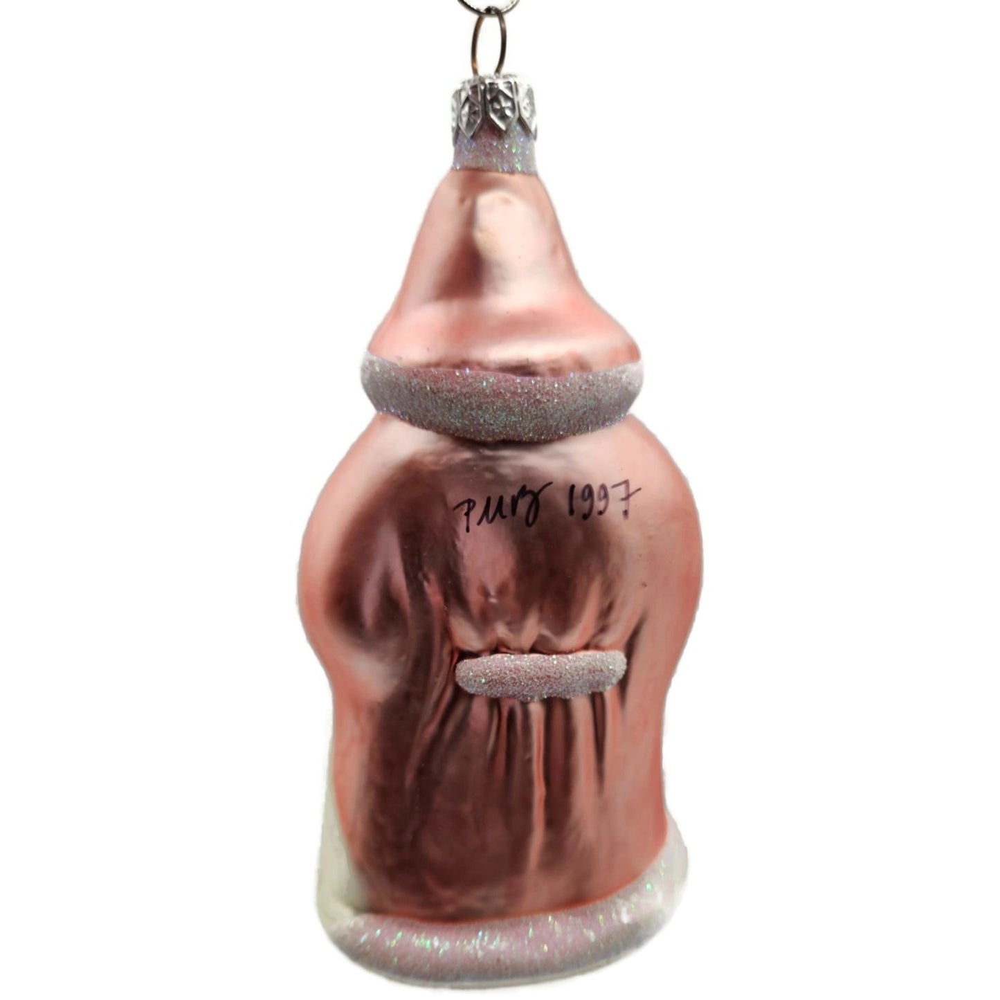 Patricia Breen Woodland Santa Claus Pink Christmas Tree Decor Signed Ornament